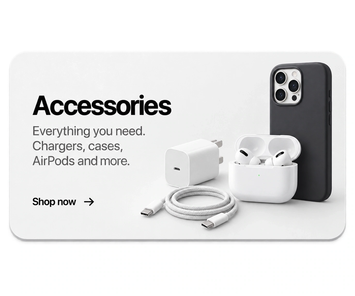 Chargers, cases and AirPods